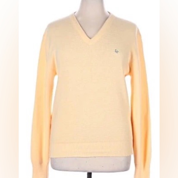 Christian Dior Unisex Soft Yellow V-Neck Sweater